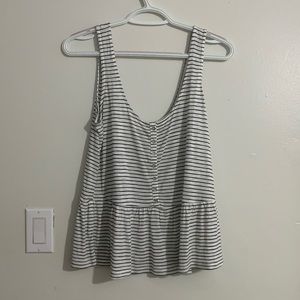 Striped tank top - peplum top
